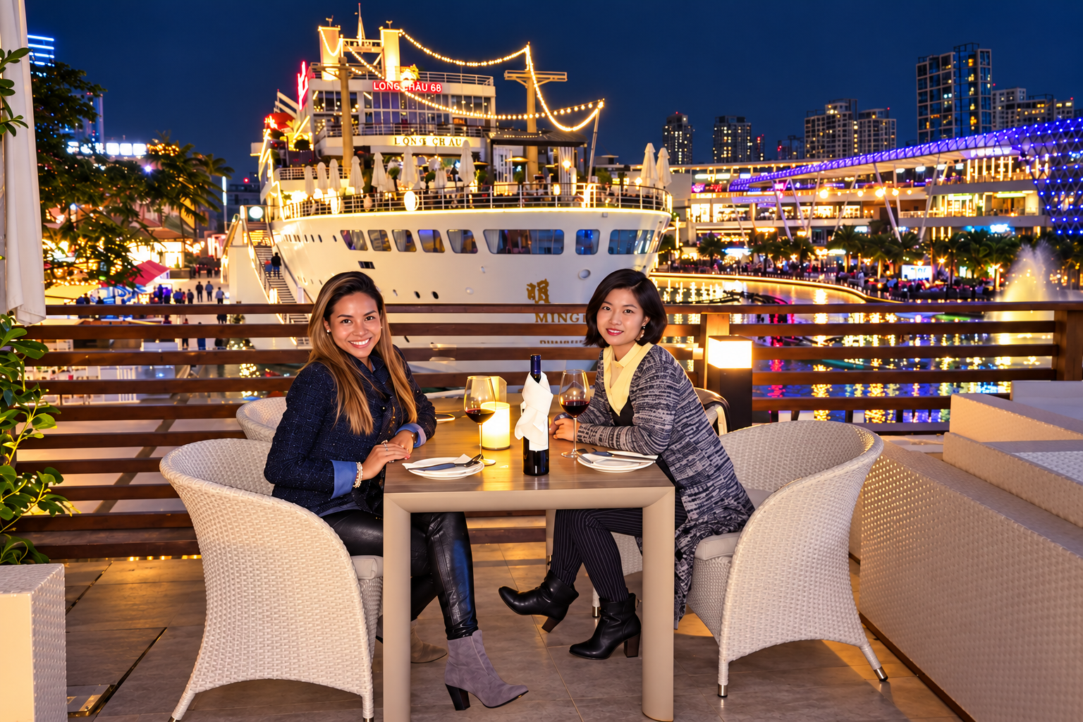 Rosi Ross celebrating Chen Chen&rsquo;s birthday during an evening gathering in China.