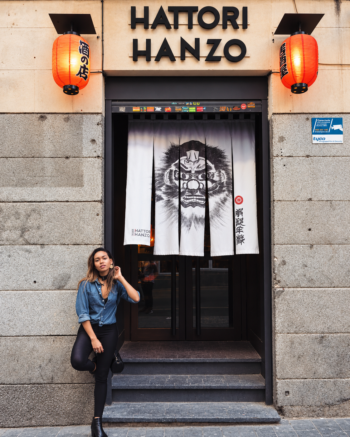 Rosi Ross visiting Hattori Hanzo restaurant in Madrid, Spain, during her exploration of the city&rsquo;s dining and lifestyle scene.